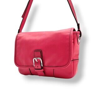 Coach Hadley Leather Field Pink Crossbody Bag for Women (S76)
